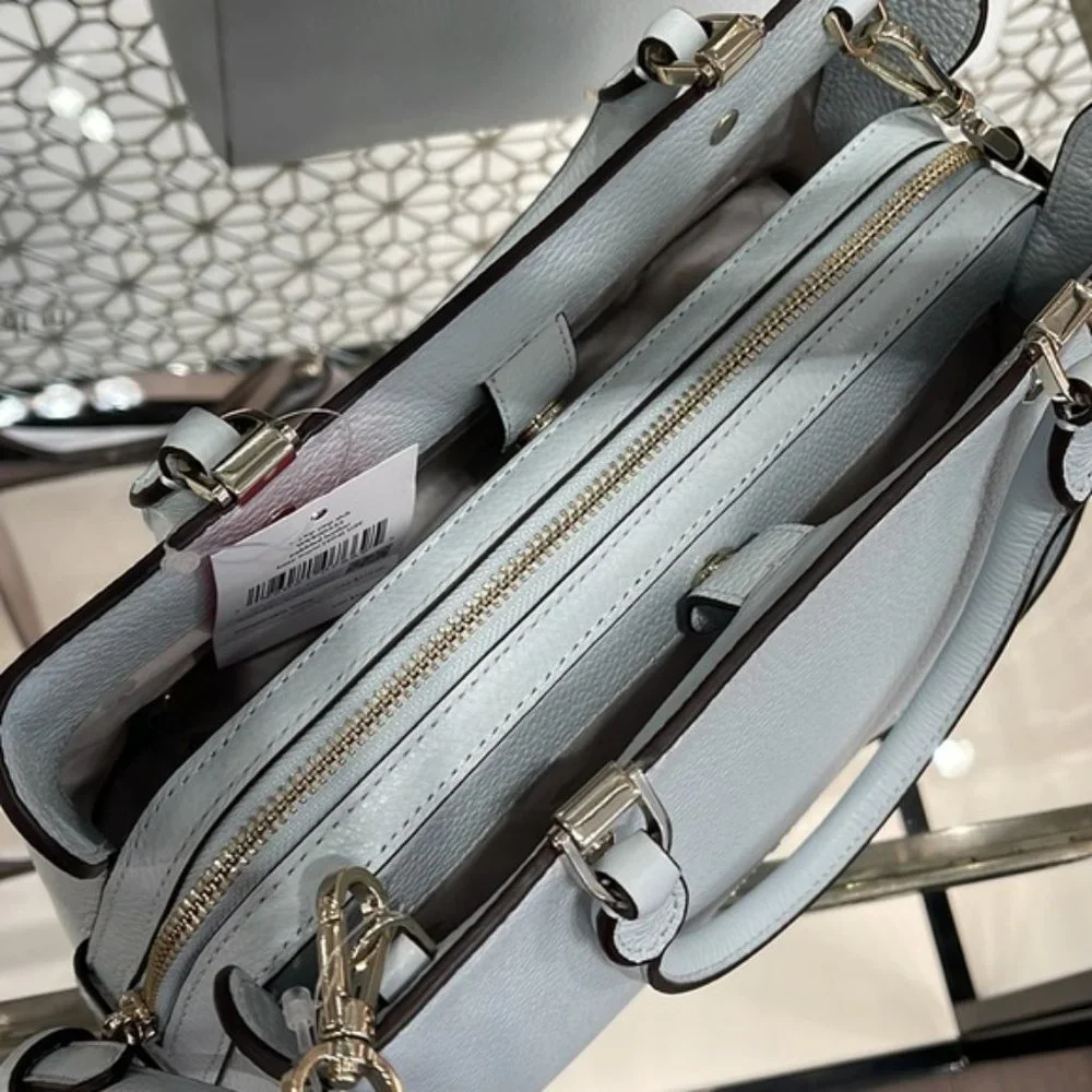 Kate Spade Leila Medium Triple Compartment Satchel Hazy Morning Color - Picture 7 of 16